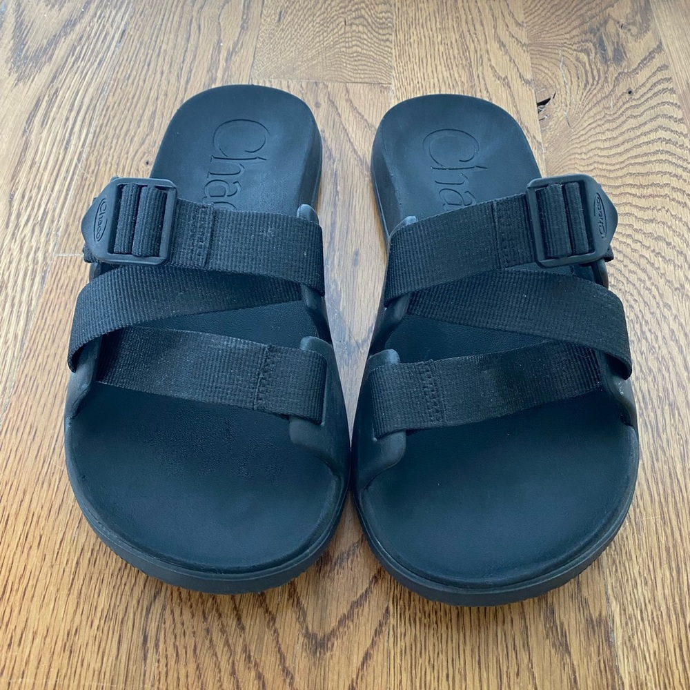 Black Chaco Chillos Slides MENS